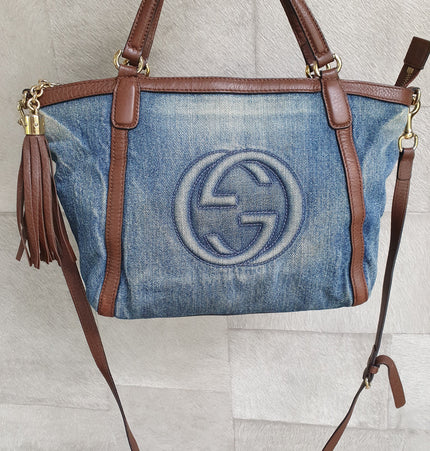 Gucci soho denim shoulder bag