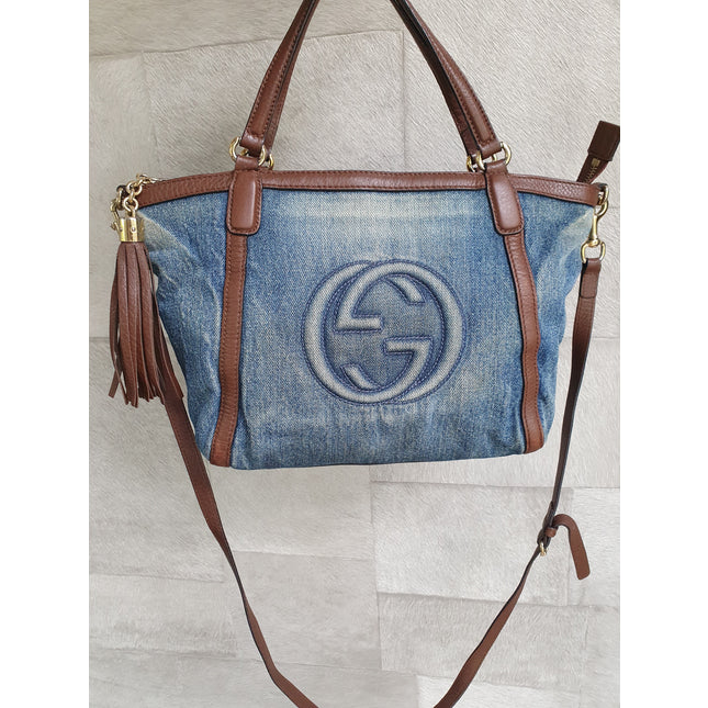 Gucci soho denim shoulder bag