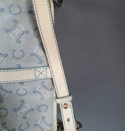 Celine Ava vintage triomphe shoulder cloth bag
