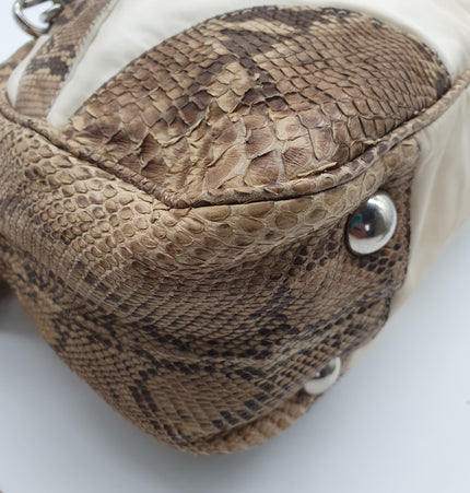 Prada python and cloth crossbodybag