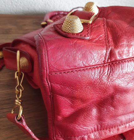 Balenciaga city mettalic bag