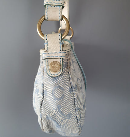 Celine Ava vintage triomphe shoulder cloth bag