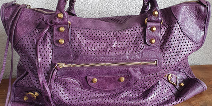 Balenciaga perforated City bag