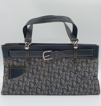 Dior saddle bowler denim handbag