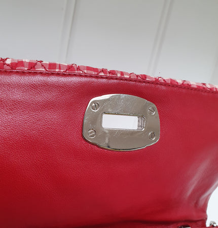 Miu miu crystal striped crossbody bag
