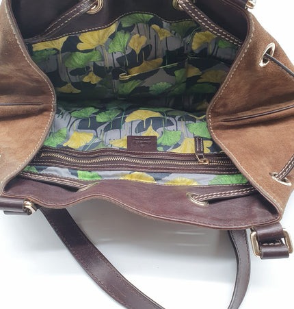 Gucci suede shoulder bag