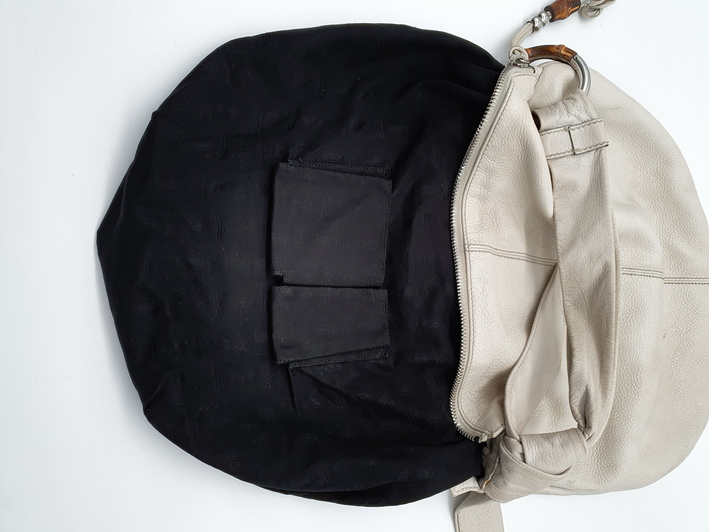 GUCCI  bamboo leather shoulder bag