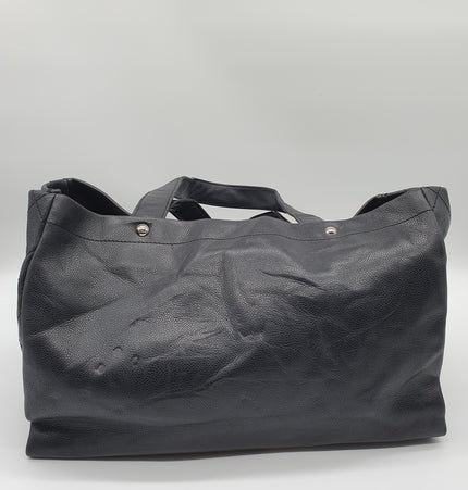 Chanel leather black shoulder bag