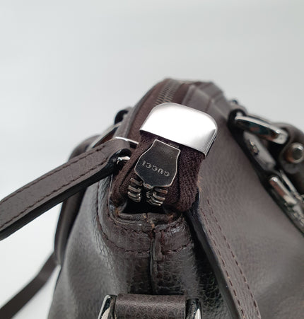 GUCCI  dome interlocking gg leather crossbody bag