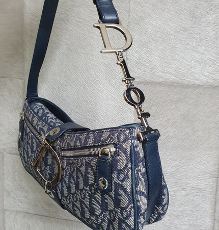 Dior Schultertasche aus Sattel-Denim