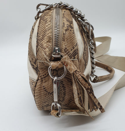 Prada python and cloth crossbodybag
