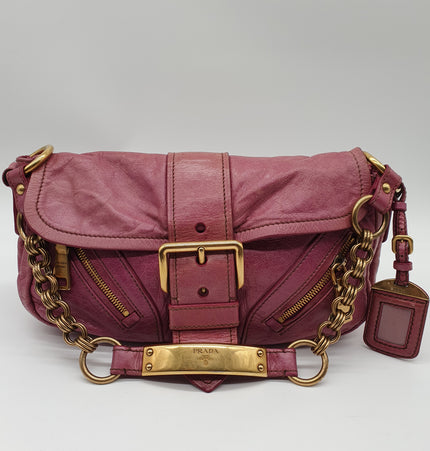Prada leather shoulder bag