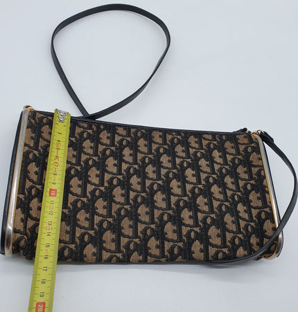 Dior vintage monogram denim crossbody bag