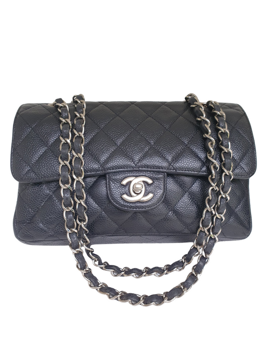 Chanel timeless classique double flap cavier bag