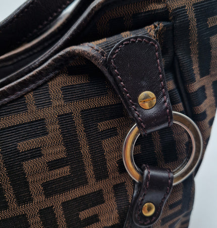 Sac bandoulière en tissu Fendi FF