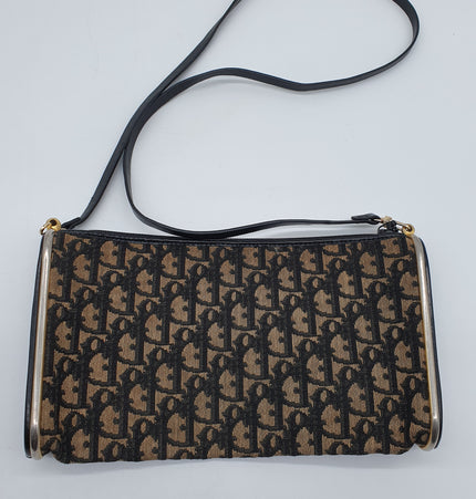 Dior vintage monogram denim crossbody bag