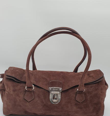 Prada suede handbag
