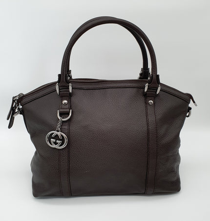 GUCCI  dome interlocking gg leather crossbody bag