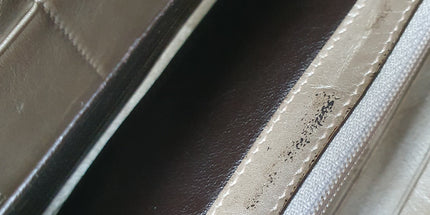 Gucci silver coated canvas wallet