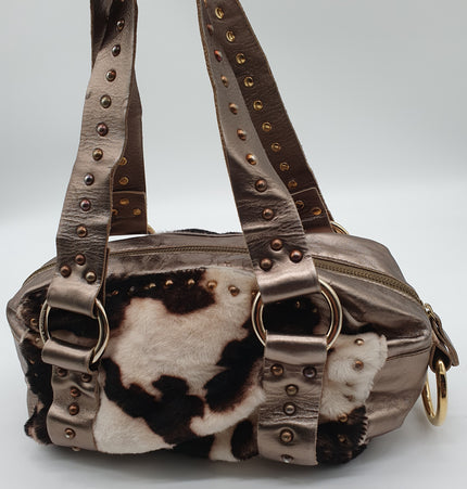 Dolce and gabbana fur shoulder bag