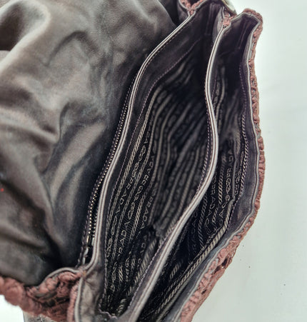 Prada lace shoulder bag