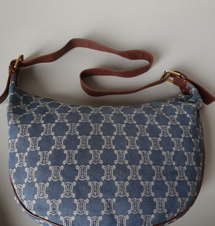 Celine triomphe large macadam crossbody bag