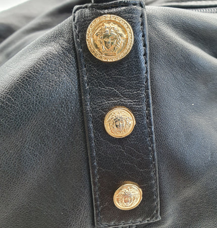 Versace medusa head vintage large shoulder bag