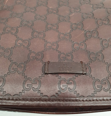 Gucci leather messenger bag