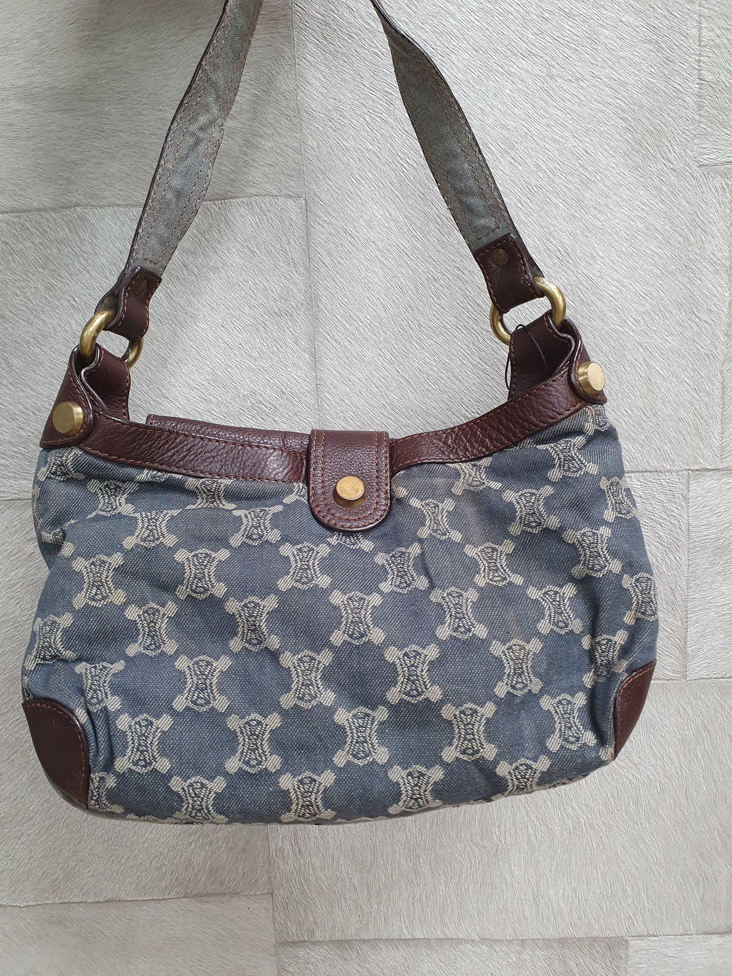 Celine denim vintage shoulder bag