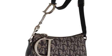 Dior mini saddle zipper denim shoulder bag