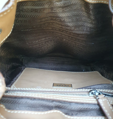 Sac à dos en cuir Prada