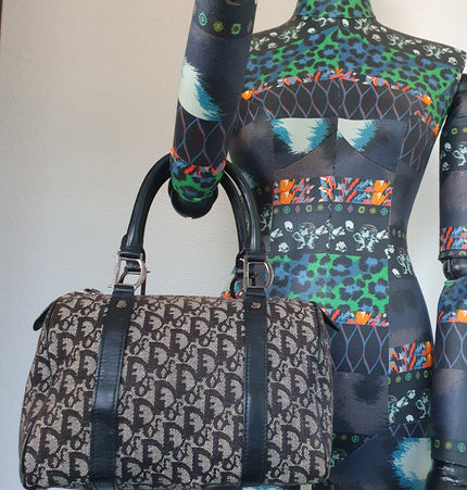 Dior Boston denim handbag