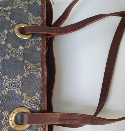 Sac bandoulière en denim Céline