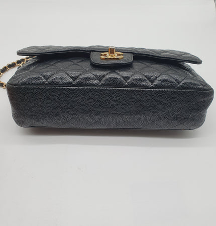 Chanel timeless classique double flap cavier leather bag