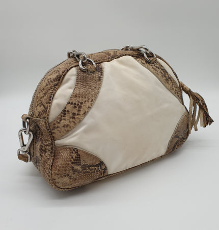 Prada python and cloth crossbodybag