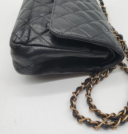 Chanel timeless classique double flap cavier leather bag