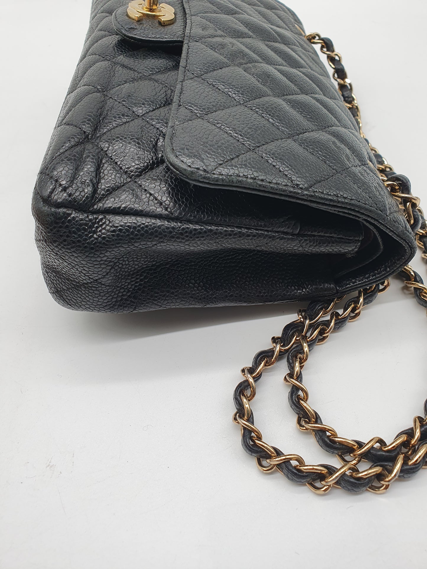 Chanel timeless classique double flap cavier leather bag