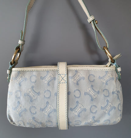 Celine Ava vintage triomphe shoulder cloth bag