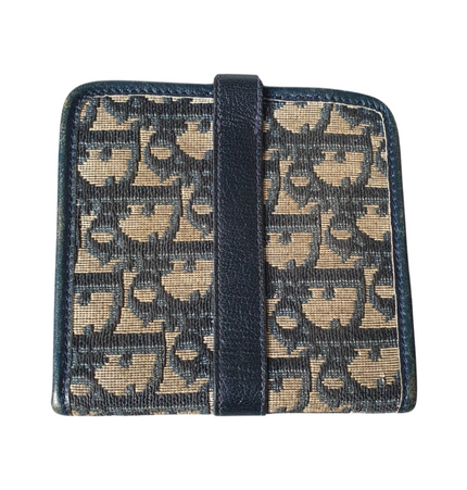 Dior monogram vintage mini denim wallet