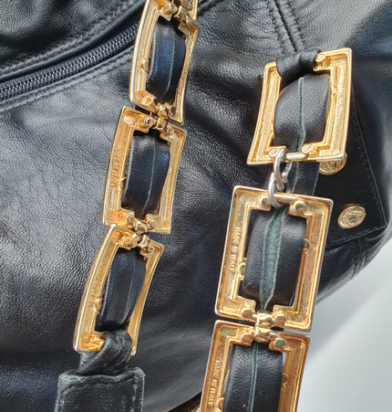 Versace medusa head vintage large shoulder bag