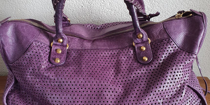 Balenciaga perforated City bag
