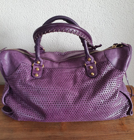 Balenciaga perforated City bag