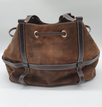 Gucci suede shoulder bag