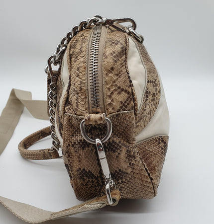 Prada python and cloth crossbodybag