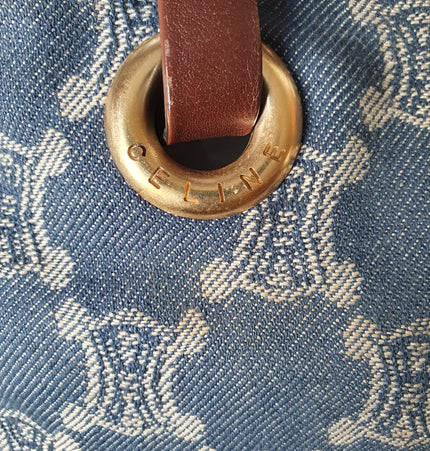 Celine triomphe macadam cloth tote