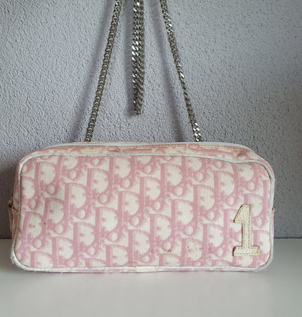 Dior trotter pouch with added chain strap