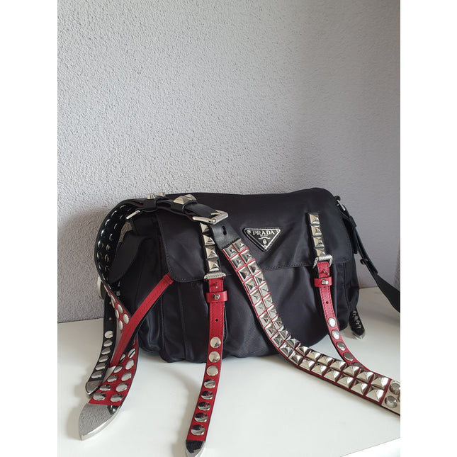 PRADA  re edition studded crossbody bag