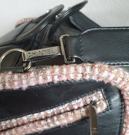 Sac Chanel en cuir et tweed