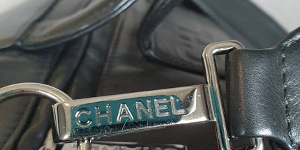 Chanel box leather and tweed bag
