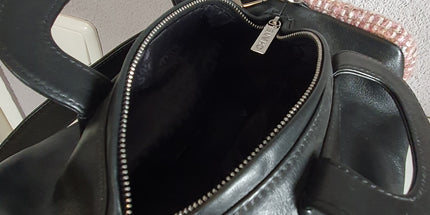Chanel box leather and tweed bag